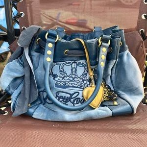SO RARE & DETAILED, ROYAL Y2K NEW JUICY COUTURE HANDBAG BLINGED OUT VINTAGE NEW!